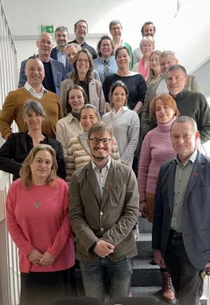 Round-Table-Meeting in Wien. Teilnehmer waren: AMA, GMP+, Ovocom, AIC, Oqualim, FamiQS, CSA-GTP, EFISC-GTP, QS